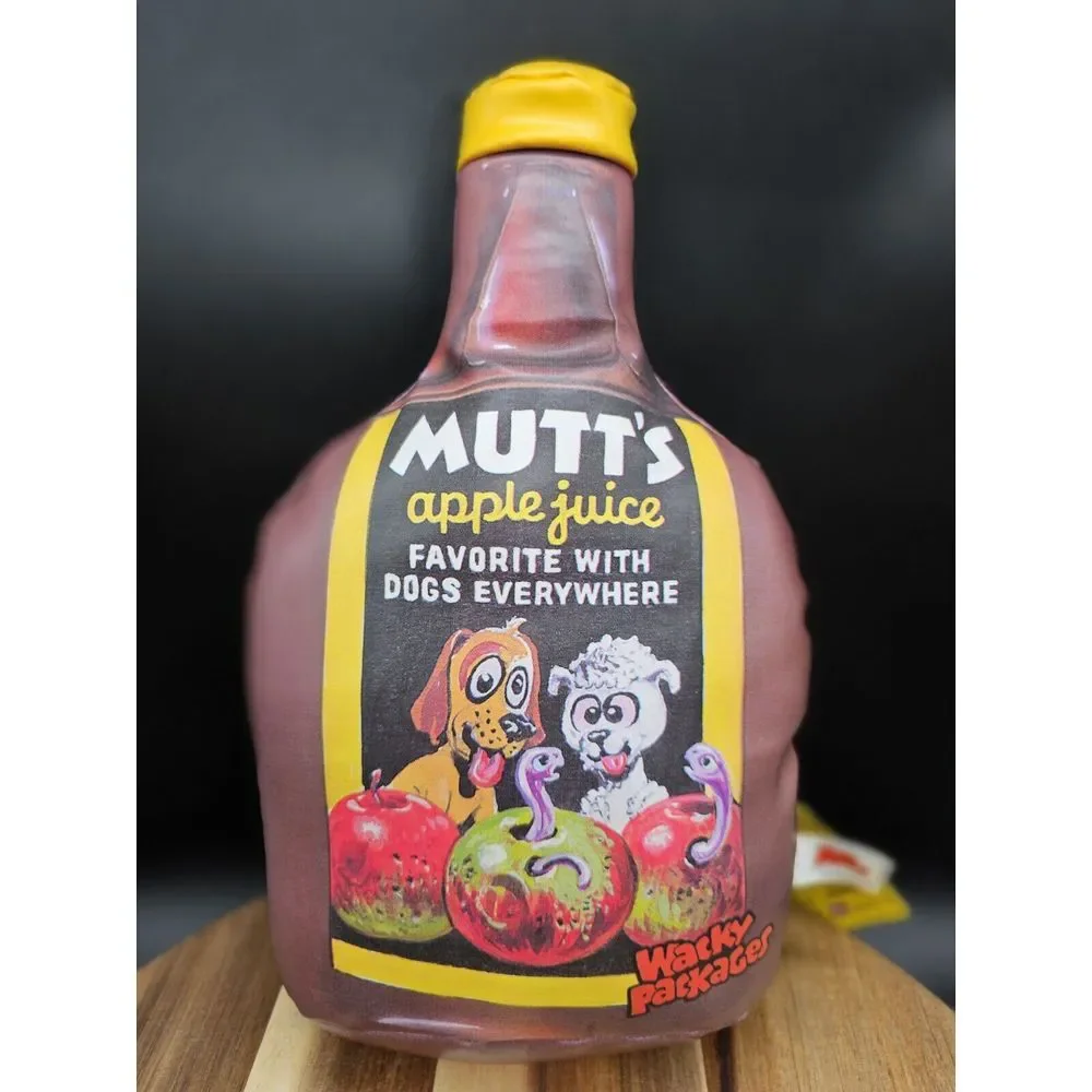 2006 Wacky Packages Topps Mutt's Apple Juice Plush New‎ With Tag